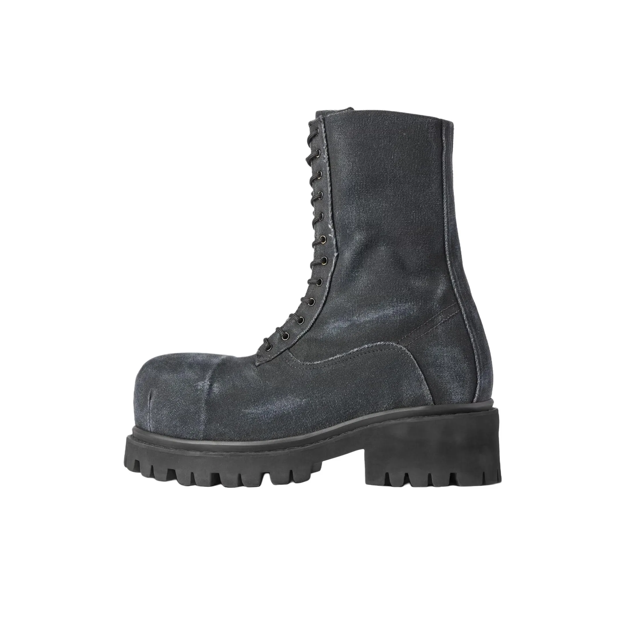 Balenciaga Stomper Ankle Boots Men's Black