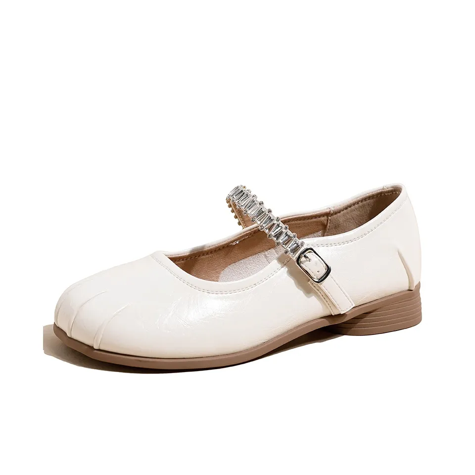 Ouumeis Плоская подошва Туфли Мэри Джейн Женские