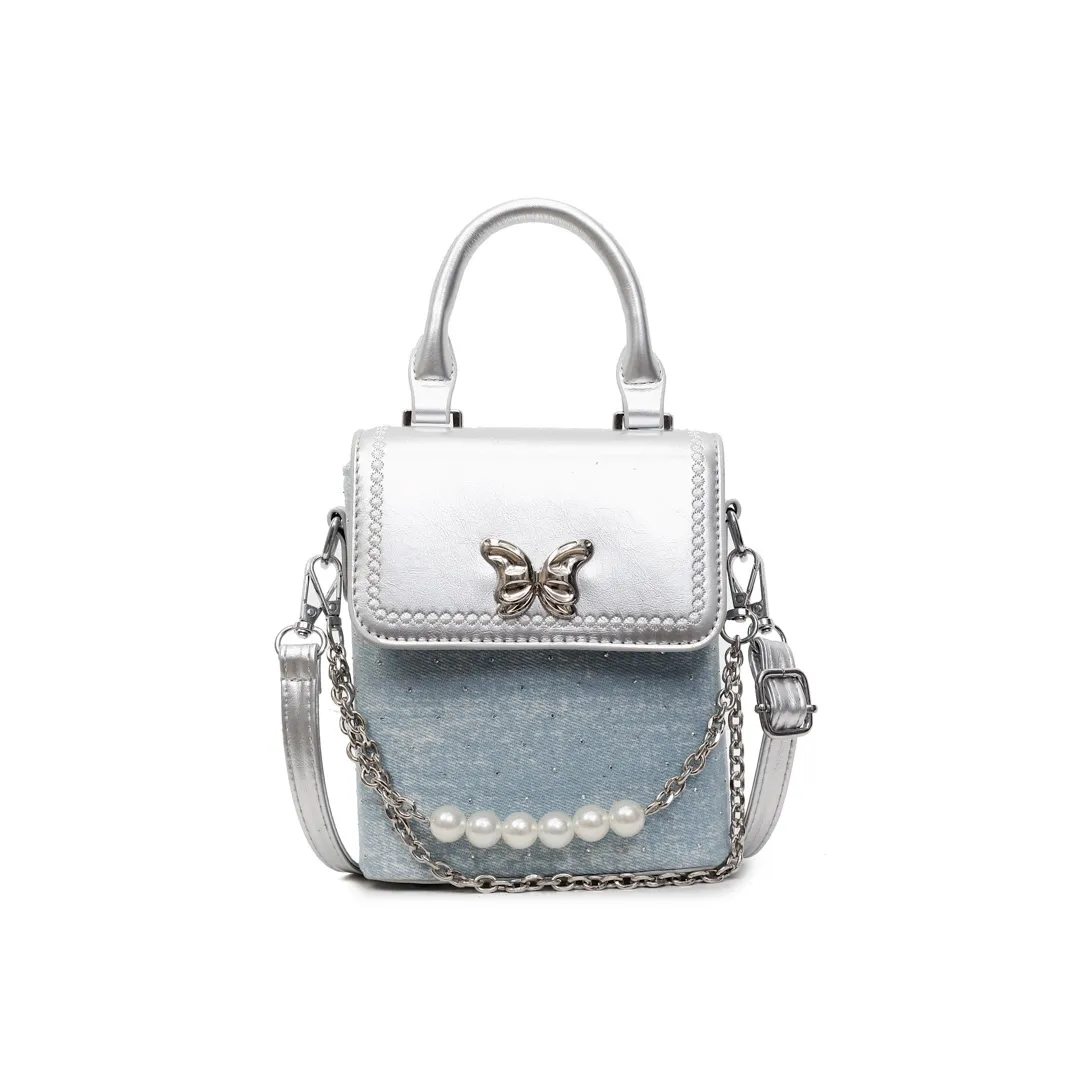 ORANGE BEAN ПУ (полиуретан) Сумка Стандартная Женская Небесно-синий Деним Синий Черный Королевский Синий