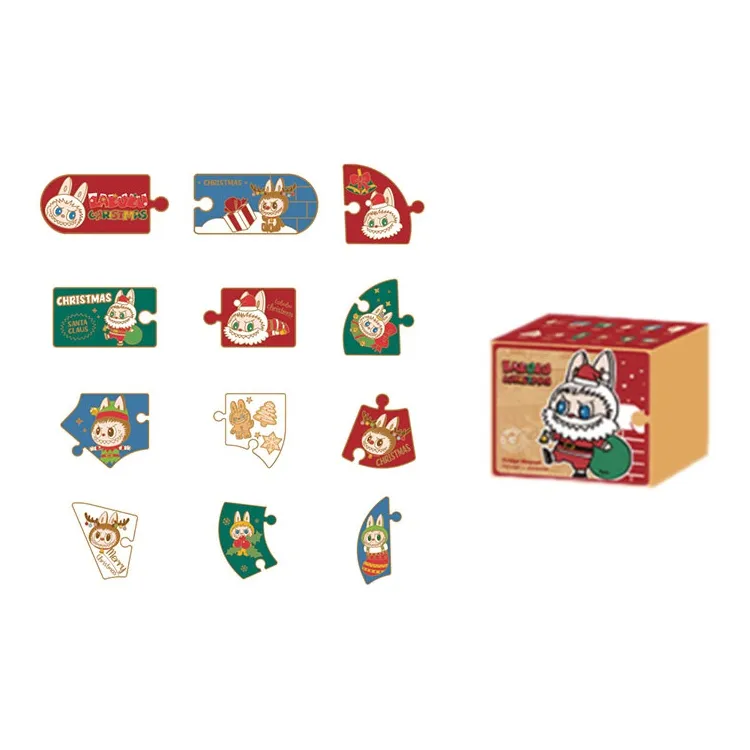 POP MART LABUBU Christmas Fridge Magnet Blind Box Products Single Mystery Box/Full Box 12 Pcs