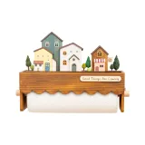 우든 코티지 주방 페이퍼 수납 랙 + 스몰 타운 오너먼트
