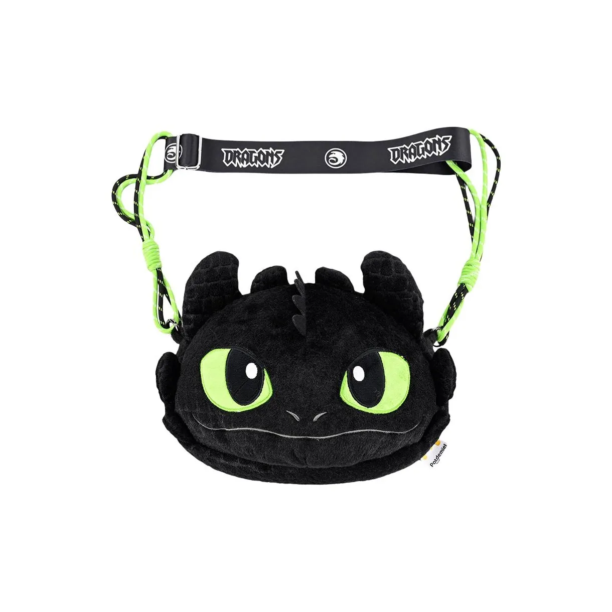 POTDEMIEL Ткань Сумка через плечо Унисекс Черная