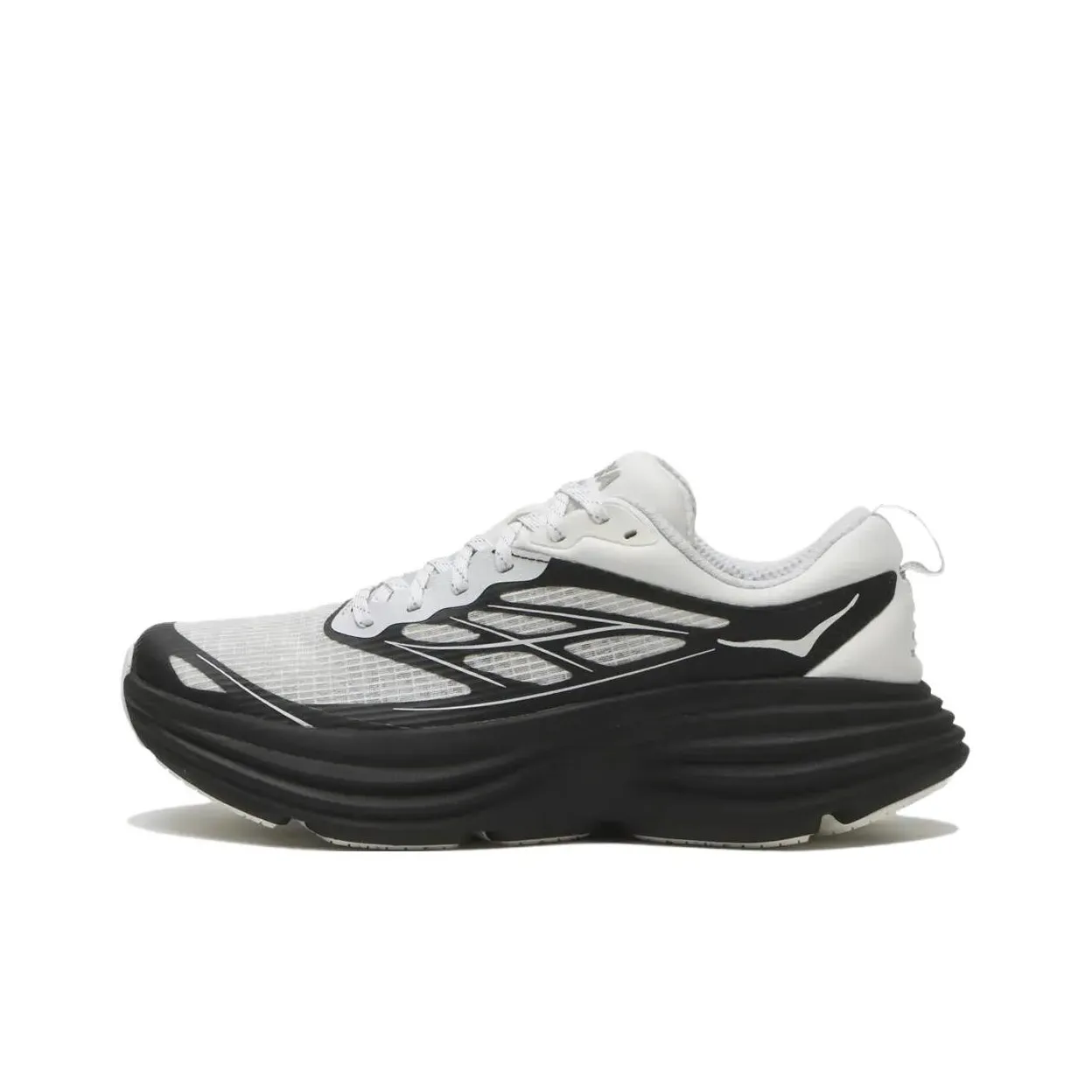 HOKA ONE ONE Bondi 8 Устойчивые к истиранию Низкие Беговые кроссовки Унисекс Черный Белый