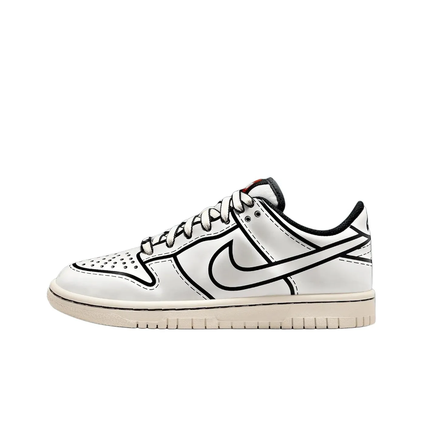 LEGO x Nike Dunk Slip Resistant Abrasion Resistant Низкий Топ Детские Скейтбординги Белый Черный Красный Подростки