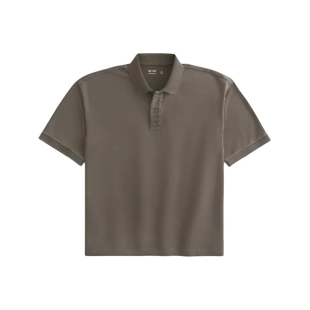 Hollister Мужская поло темно-коричневого цвета