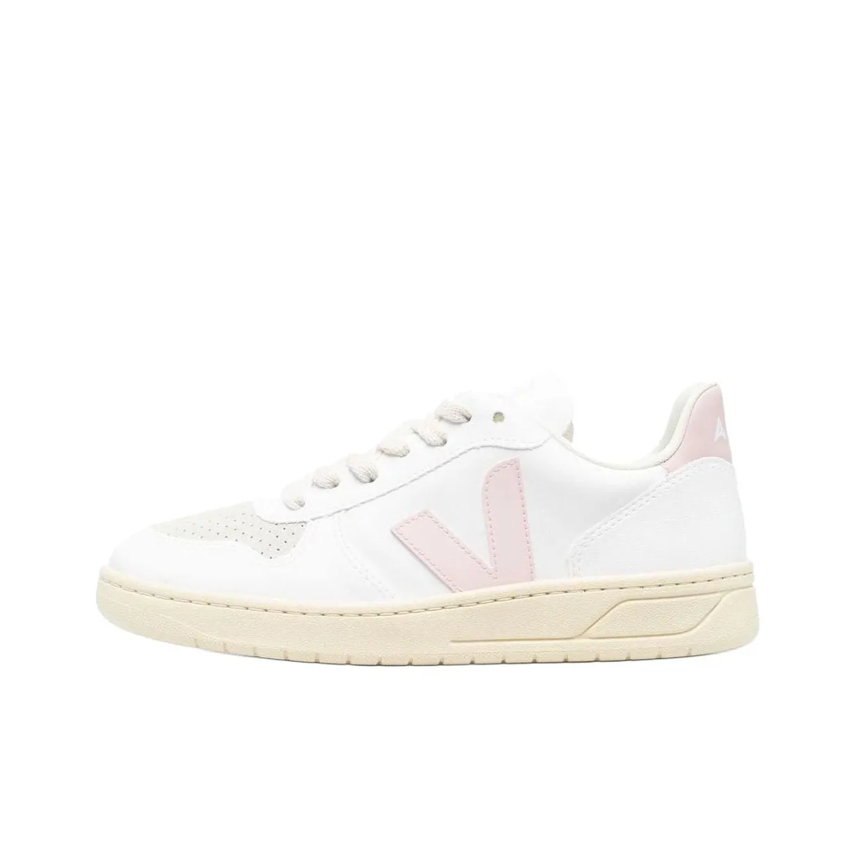 VEJA V 12 Leather White Pink Women's