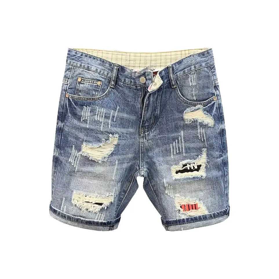 GEOGRE ALEX Blue Men's Denim Shorts GEOGRE ALEX Синий Мужские Джинсовые Шорты