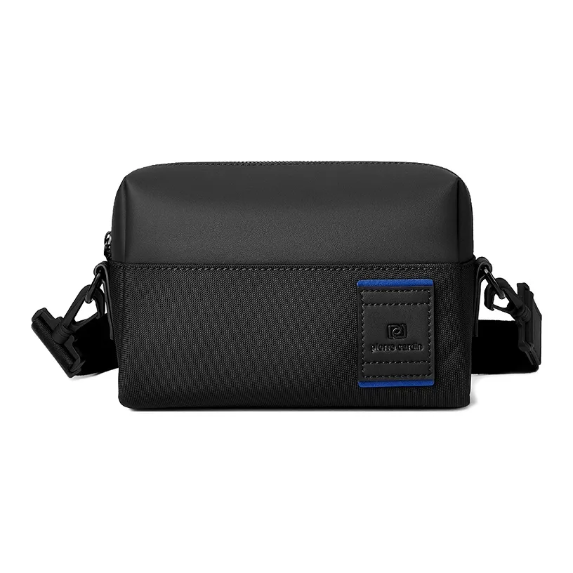 PIERRE CARDIN Нейлоновая сумка через плечо маленькая мужская черная