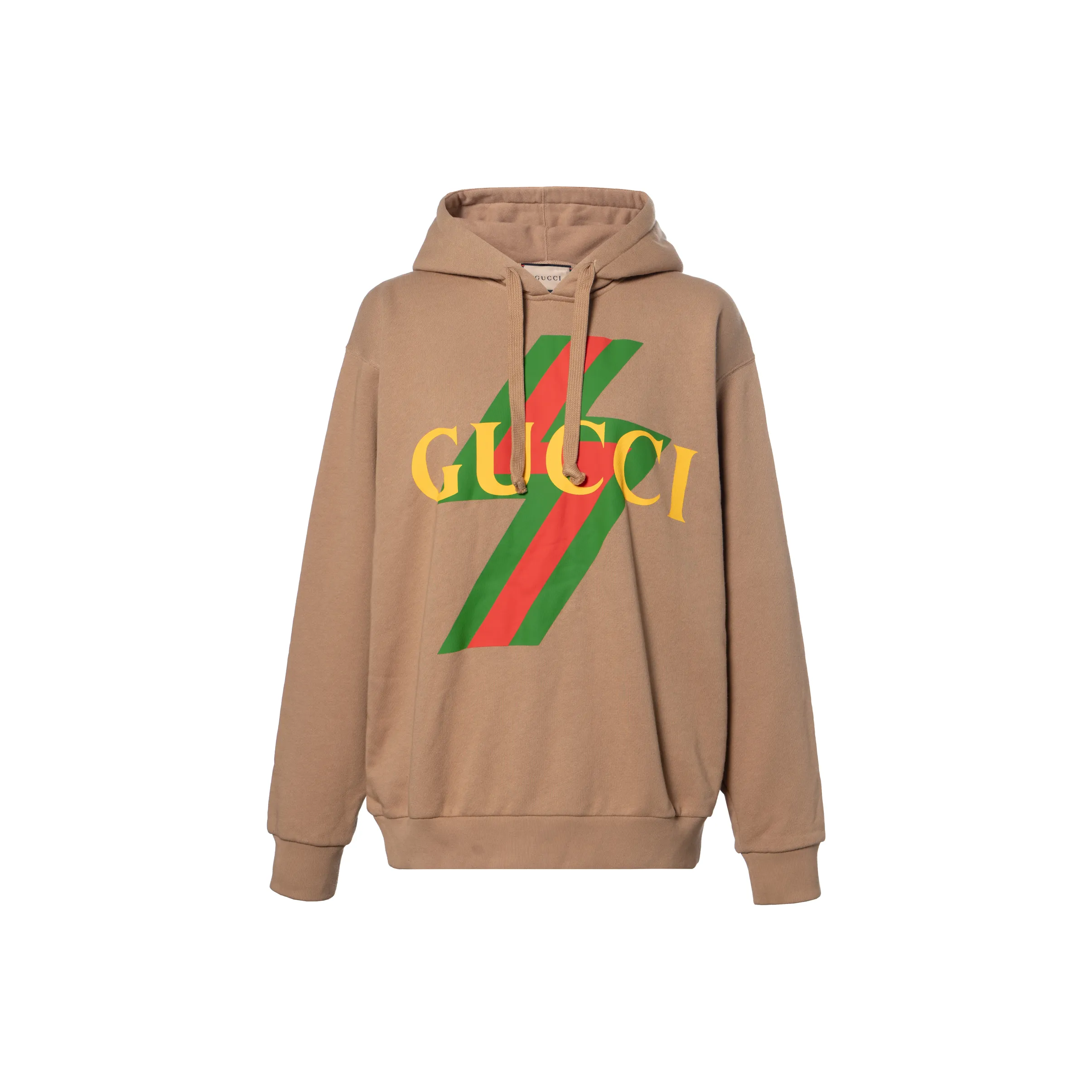 GUCCI Women's Vintage Logo Hoodie Camel/Red/Green/Yellow