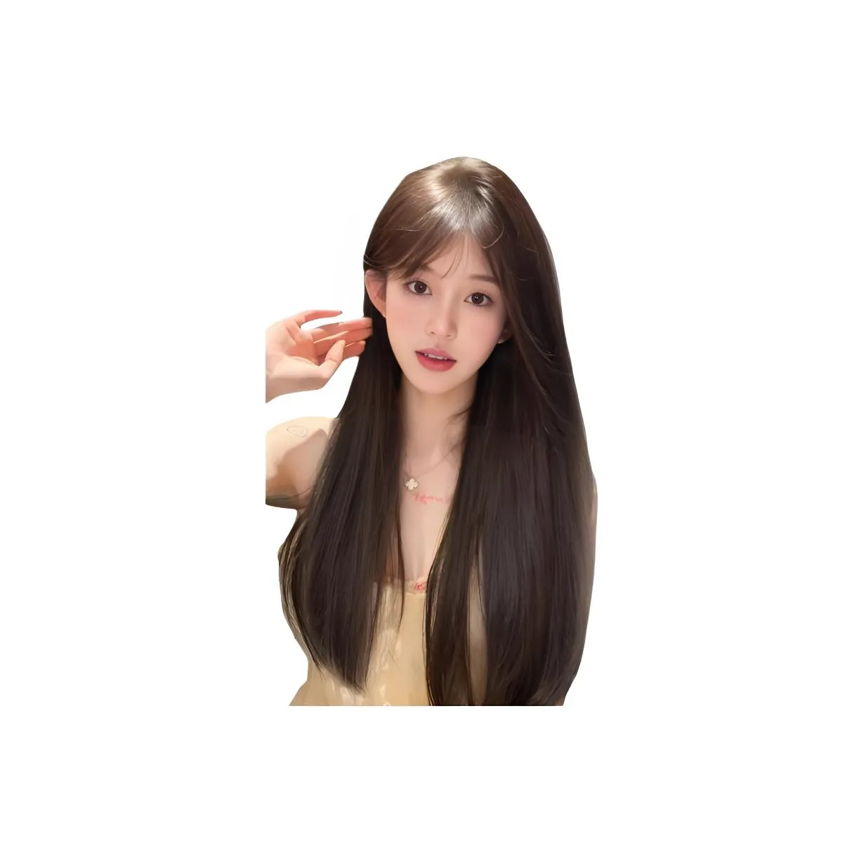 Future Maple Черный Длинный Straight Full Топ Перука для Женщин