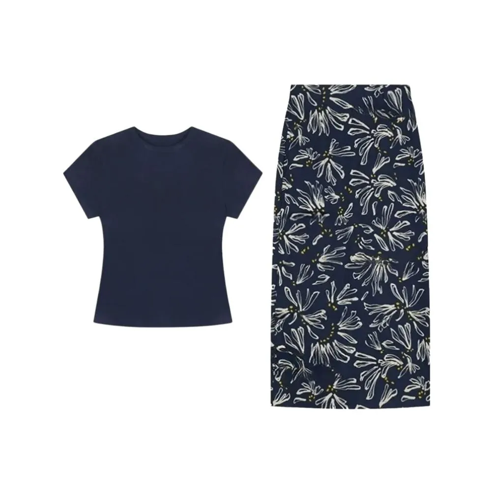 COVER TIME Темно-синий Одежда Наборы Женские Комплекты с юбкой