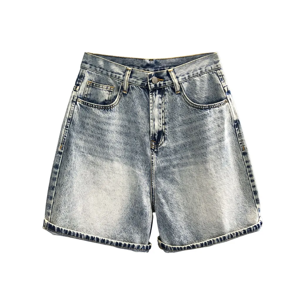 YGQPZHZ 2025 Loose Fit Straight Fit Knee-Length Pants Men's