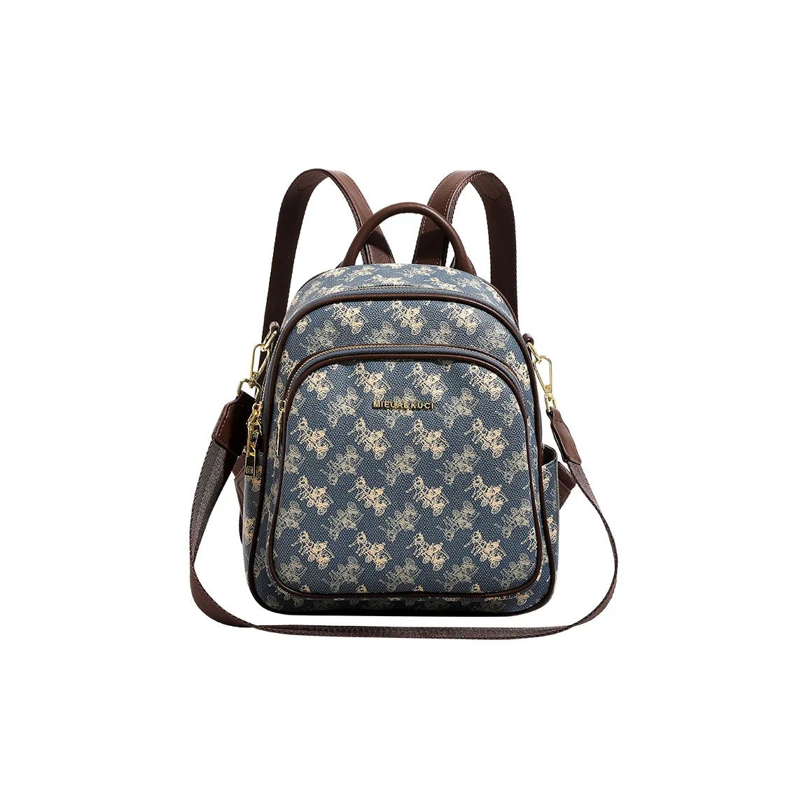 SMILE FOCUS ПВХ Рюкзак Женские Синий