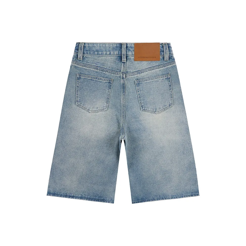 NIUXIAOMO Кремово-голубые Женские Джинсовые Шорты