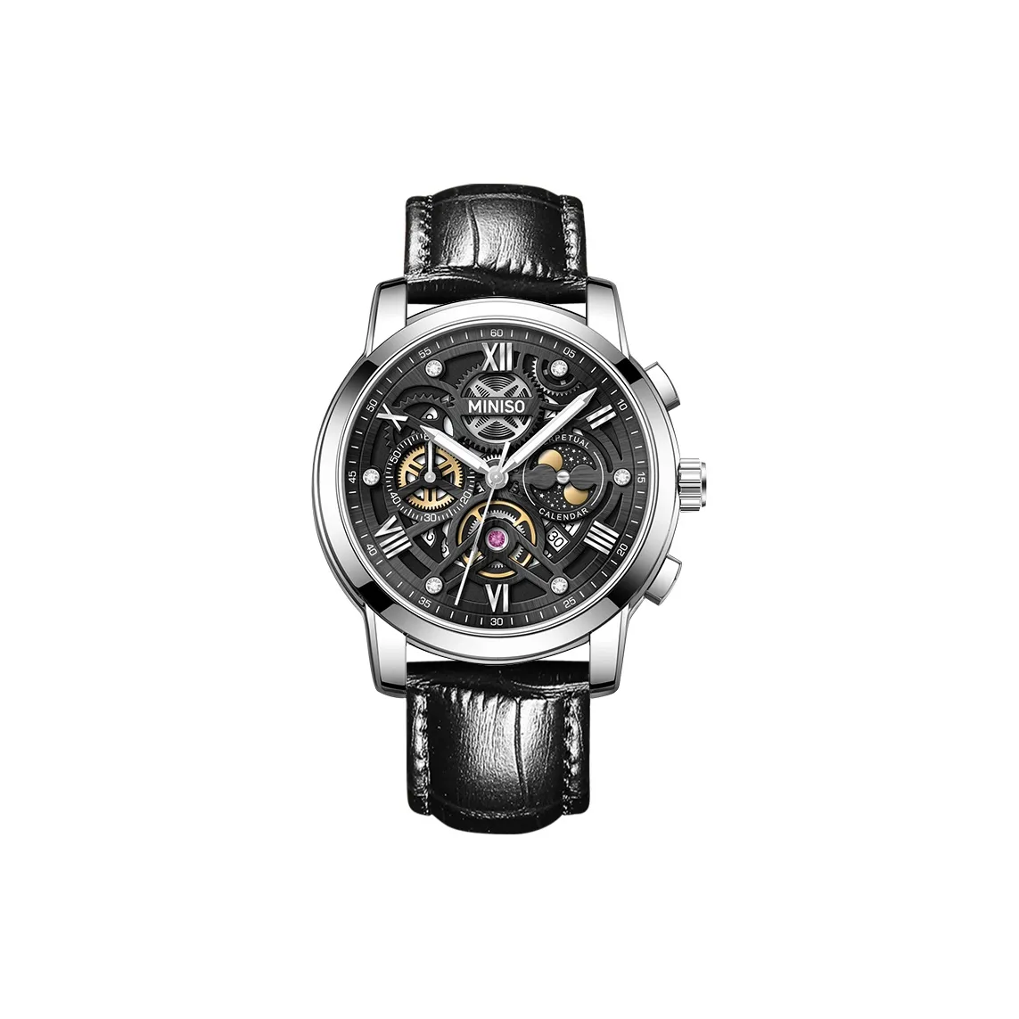 Miniso Darth Vader Collection Кварцевые Механические Часы Унисекс Черный Циферблат