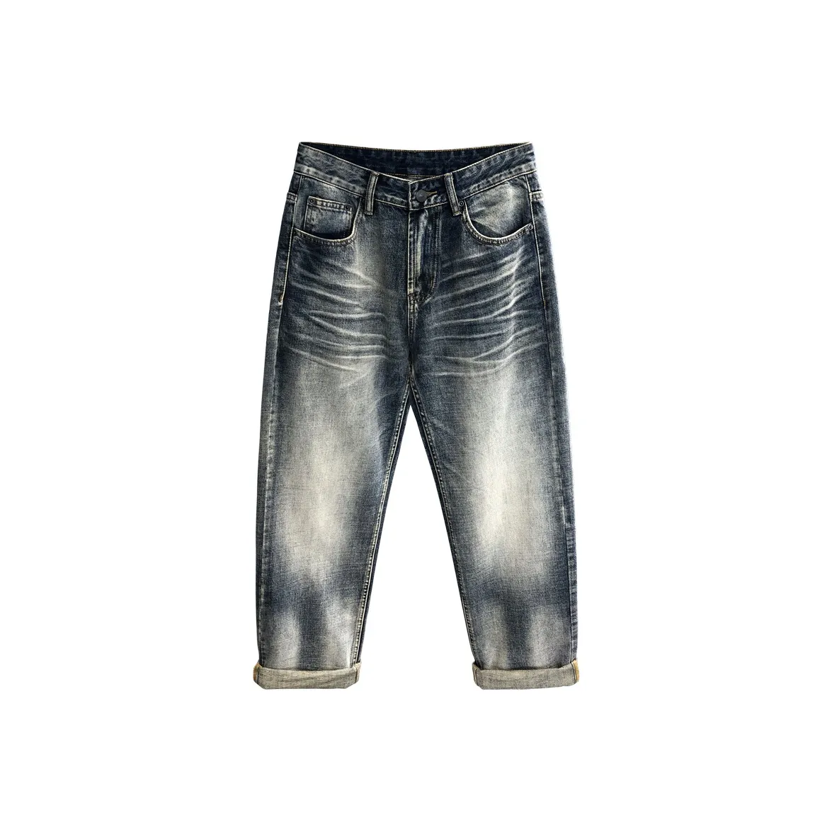 YGQPZHZ 2025 Лето Прямой крой Длинные Брюки Мужские