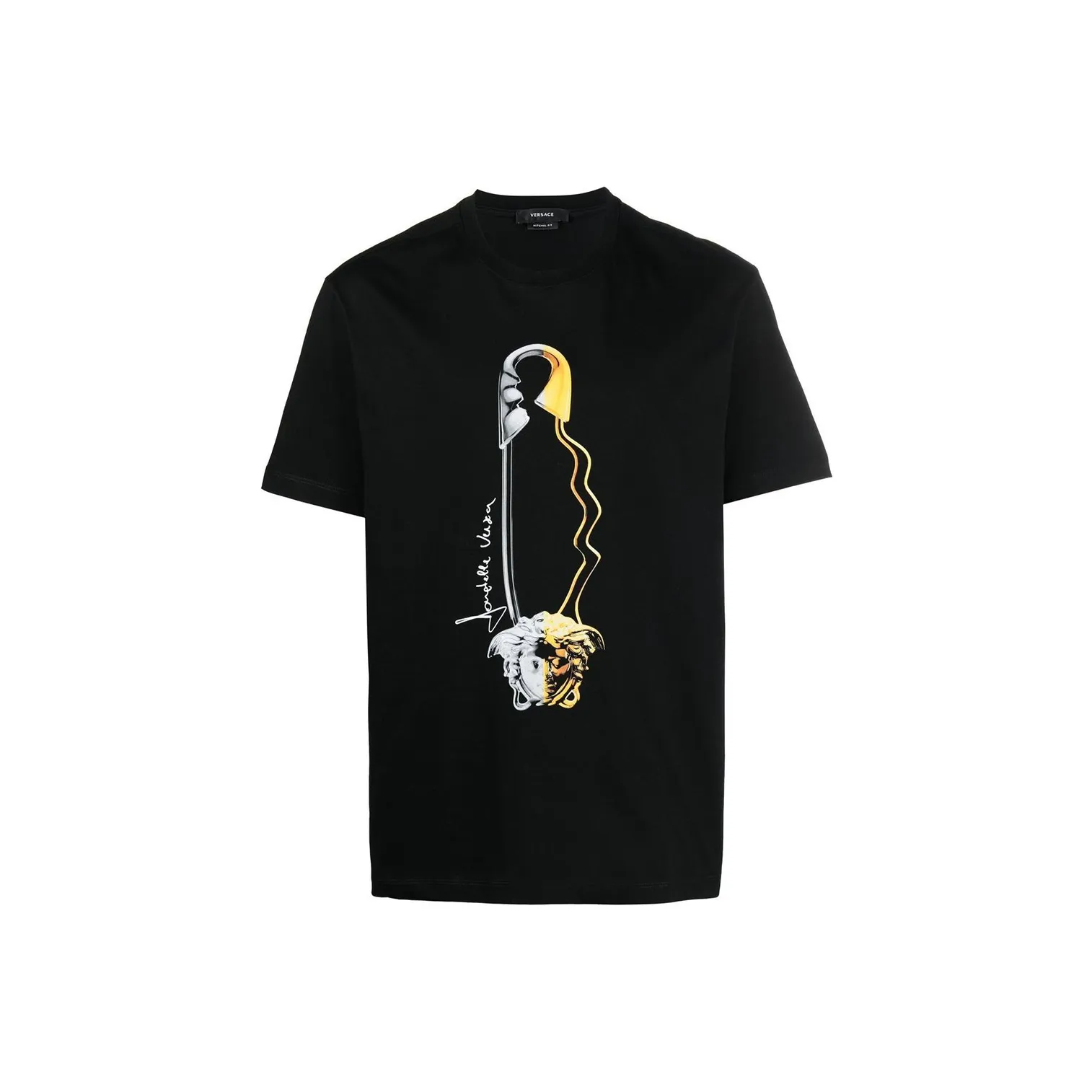 VERSACE Safety Pin Graphic T Shirt