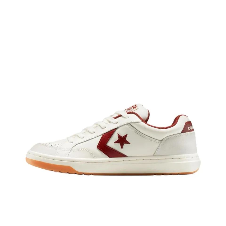 Конверс Pro Blaze Classic Устойчивые к истиранию Низкие Кроссовки для скейтбординга Унисекс Бежевый Белый Красный