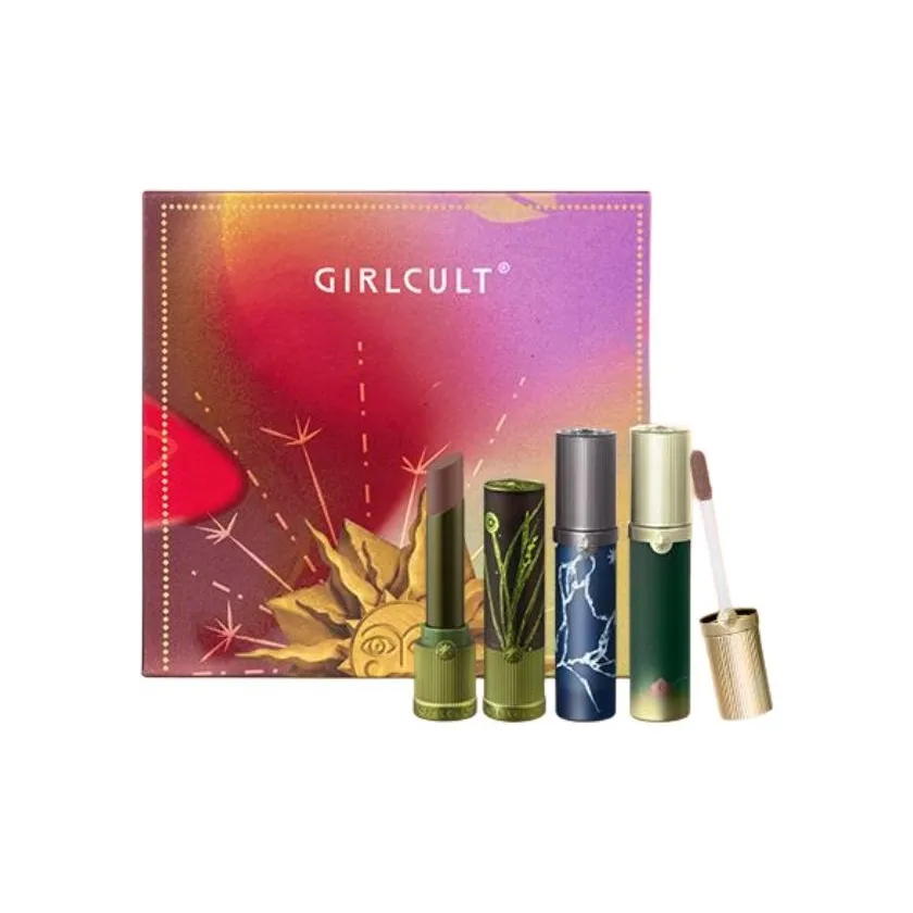Girlcult Любовь Talk Lip Balm Матовый Lipstick Коробка Набор Матовый Натуральный Цвет лица