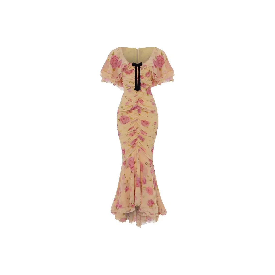 Leather Cat Многоцветные Женские Короткие Платья с Рукавами