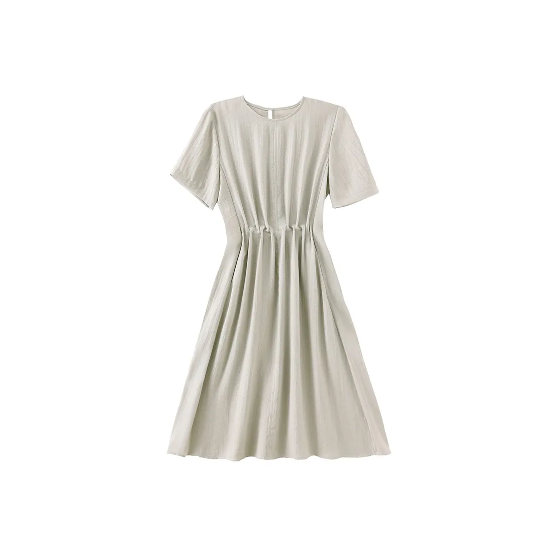 H YXIANG Светло-серый Женские Короткие Платья с Рукавами