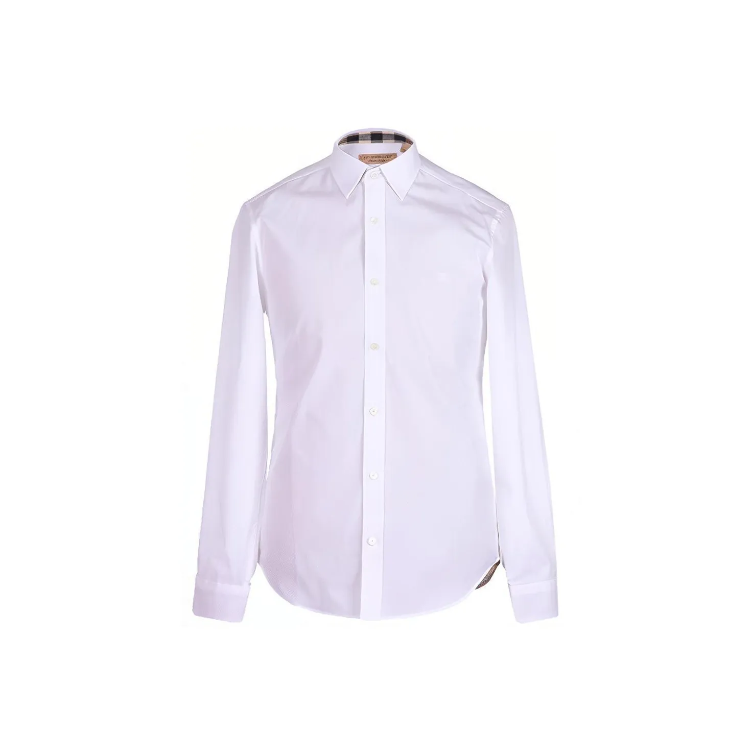 Burberry Men Point Collar Vintage Classic Shirt White