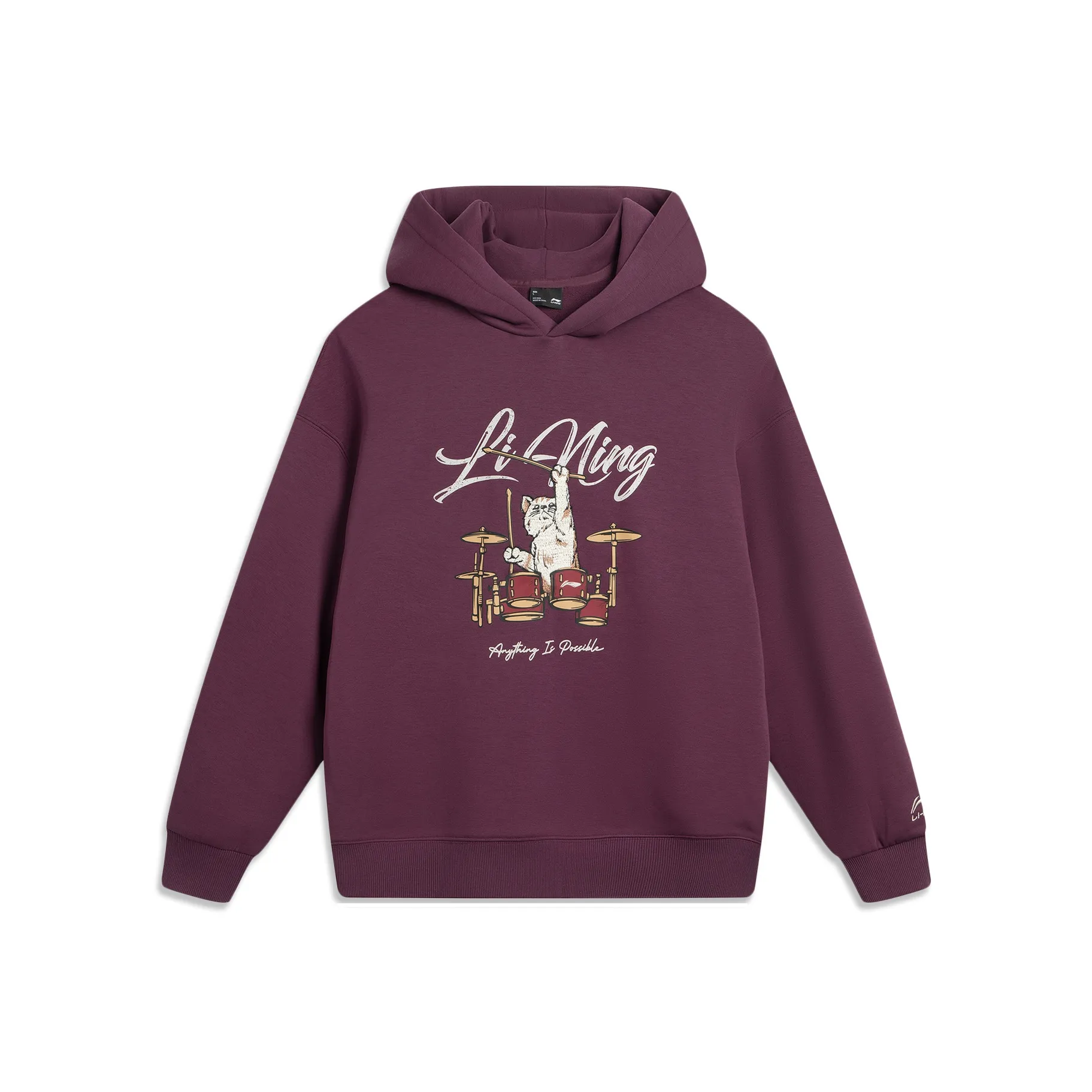 LiNing Sports Life Collection Толстовка Женская Бордовый Фиолетовый