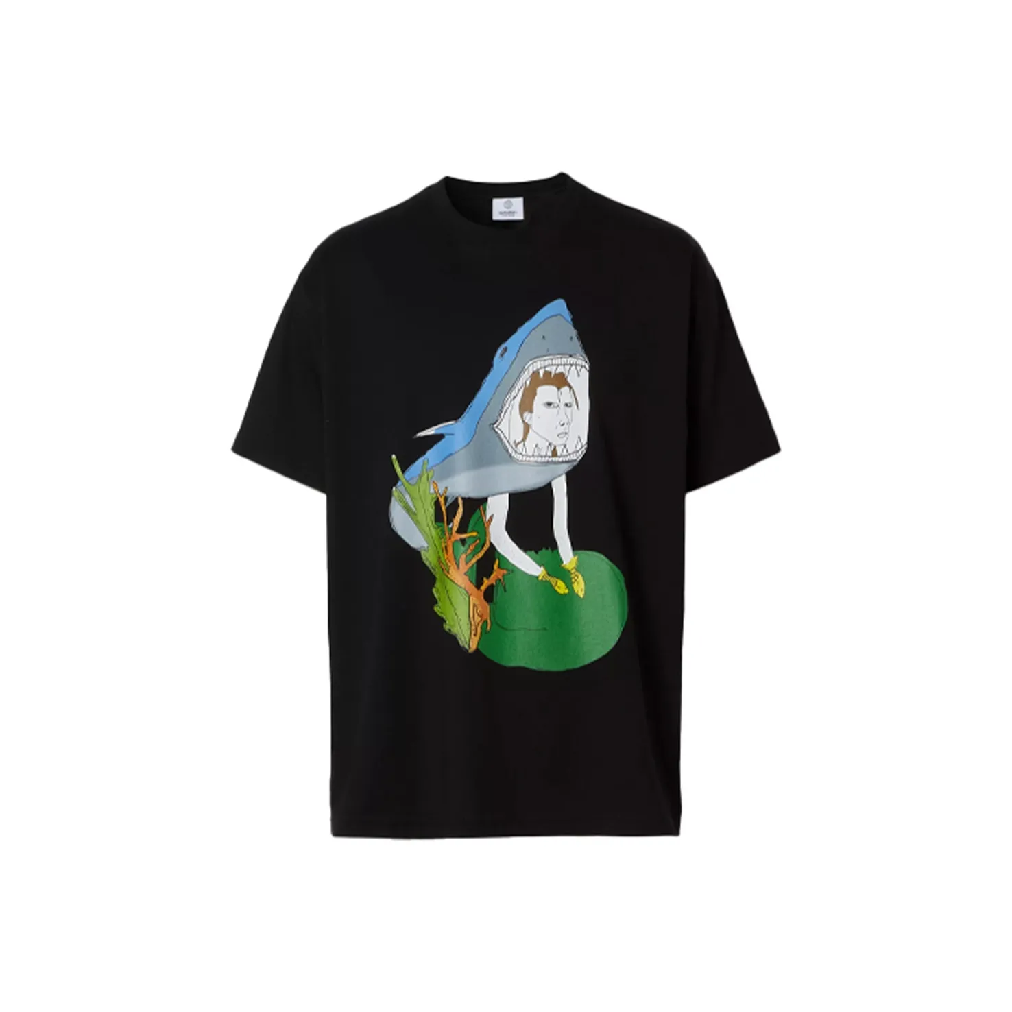 Burberry Стандартная рубашка T для мужчин черного цвета