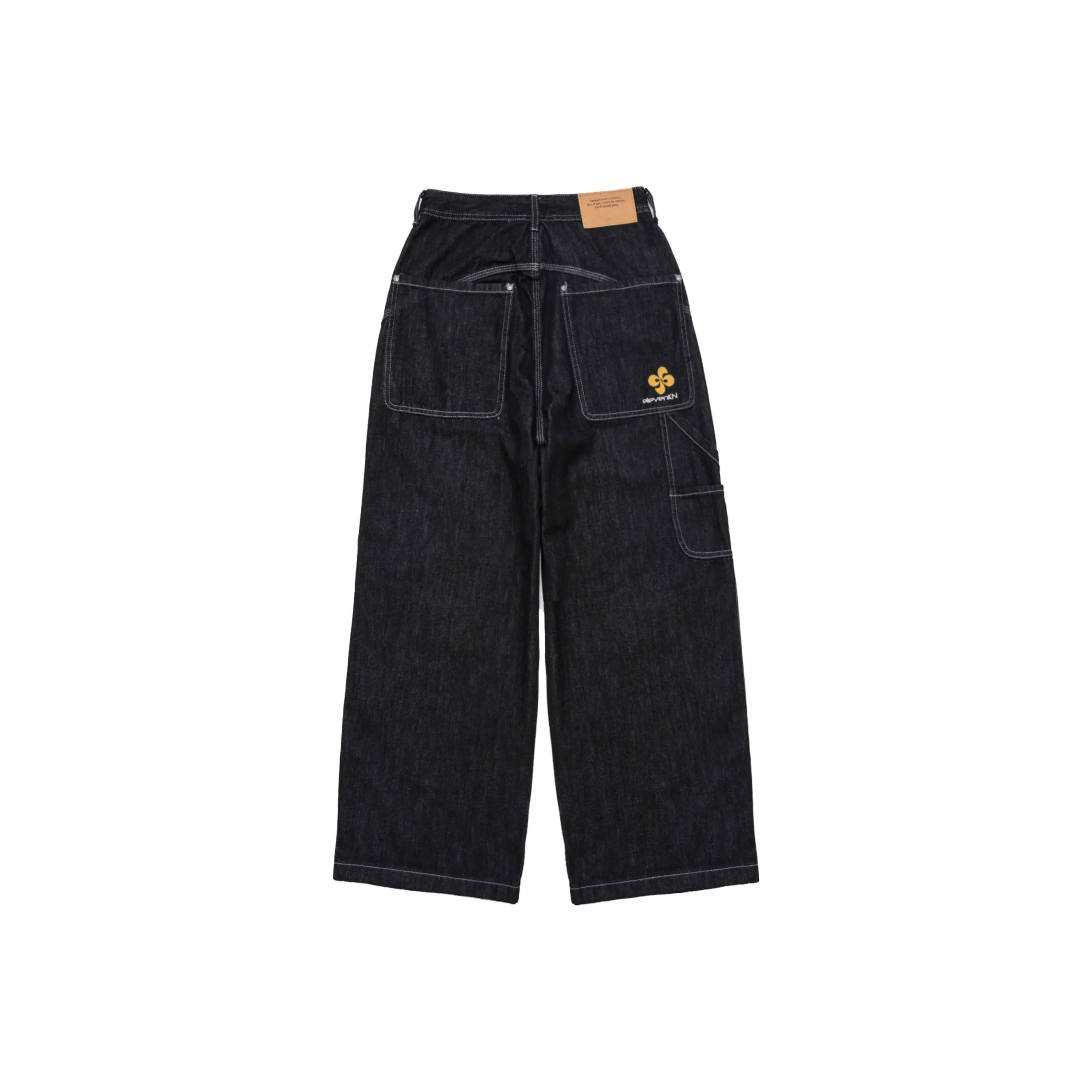 STRANGER LAB Черные унисекс джинсы