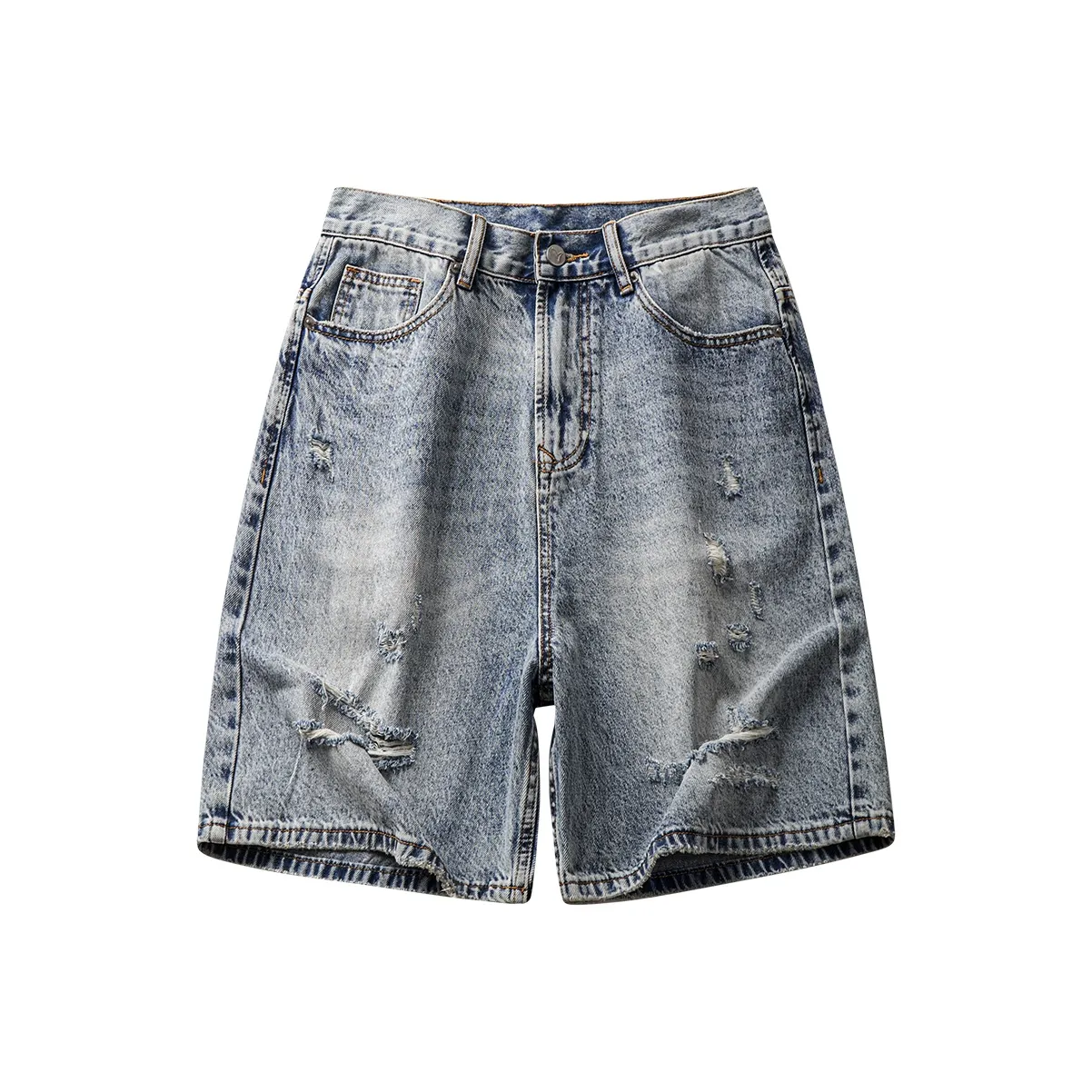 HZWH Американские брюки летние свободного кроя длиной до колена мужские