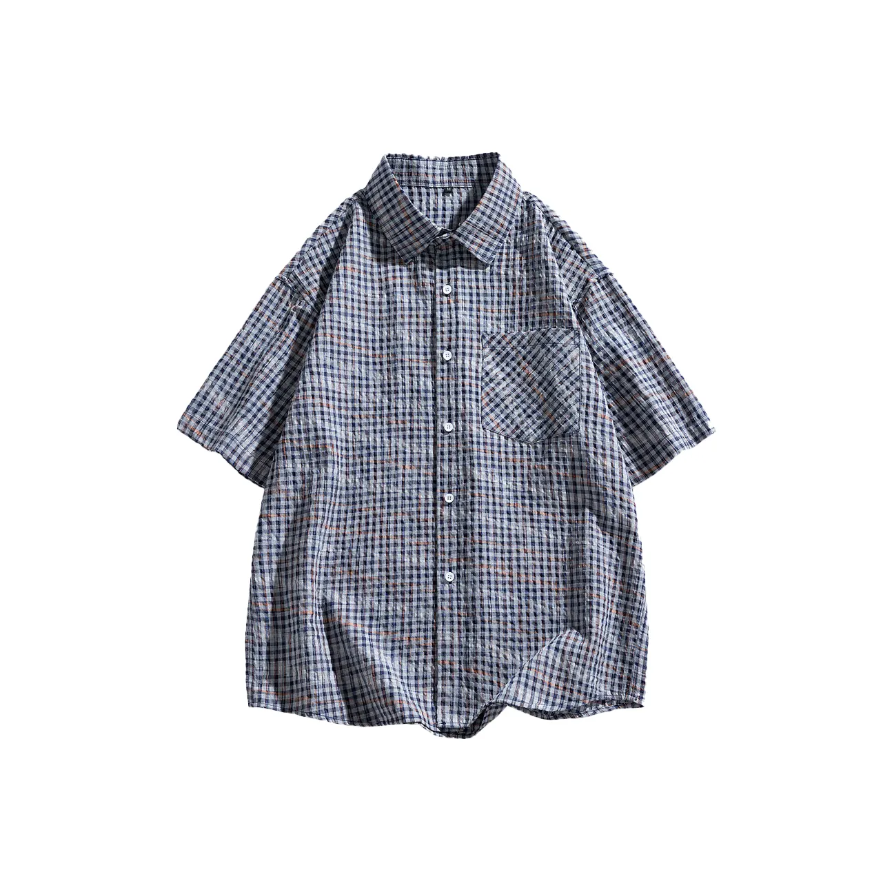 CZLD Рубашка с короткими рукавами в клетку Унисекс