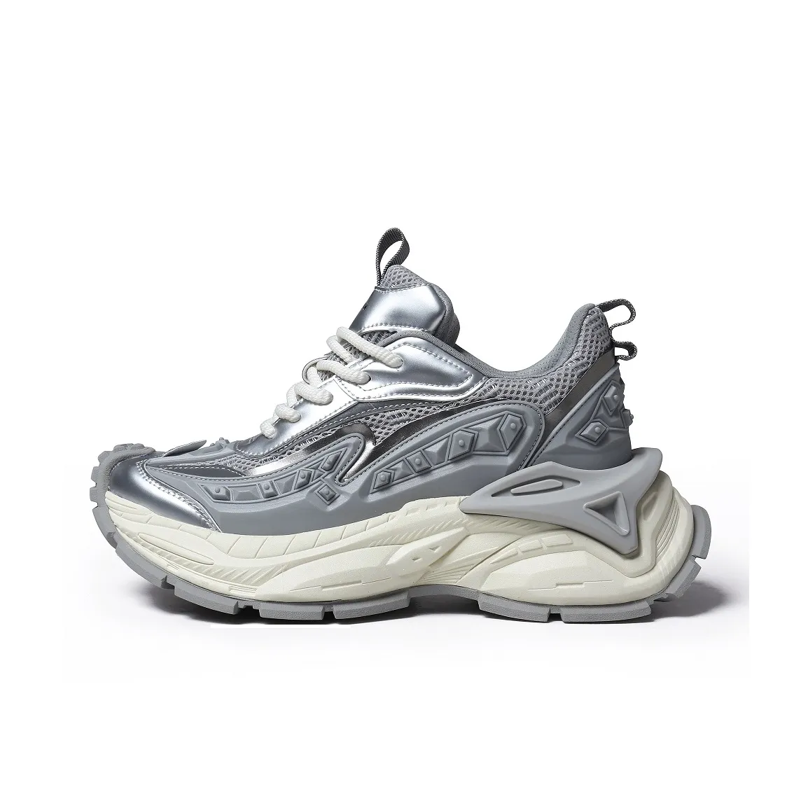 PONGFINITY Низкий топ кеды унисекс серебряный