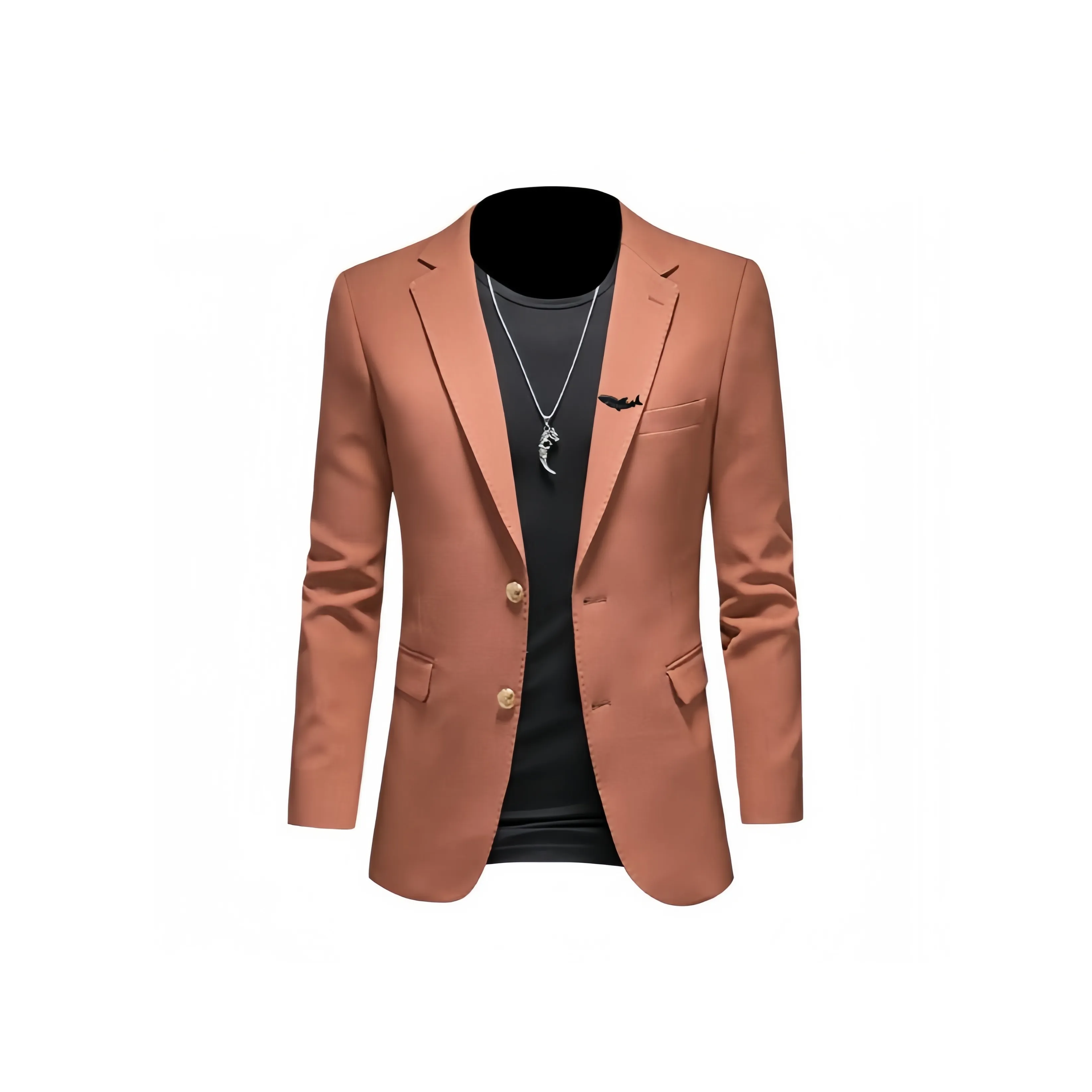 DABAISHA Бизнес-костюм мужской ярко-оранжевый