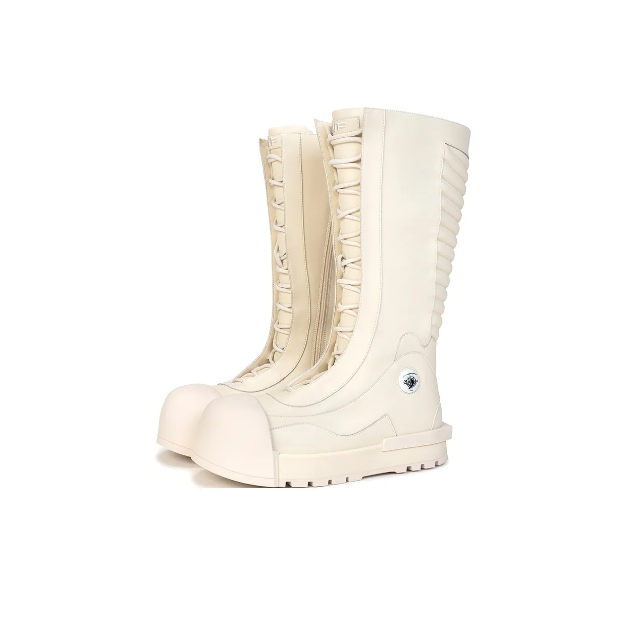 FREE WORLD ORDER Колено Высокие сапоги Унисекс Айвори Белый