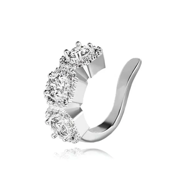 HAZYOU Циркон Нижняя заколка On Серьги Унисекс