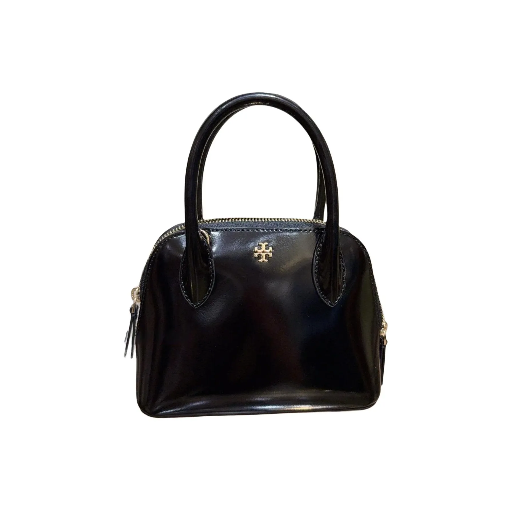 TORY BURCH Emerson Лакированная поверхность Коровья кожа Сумка Мини Женские Черный