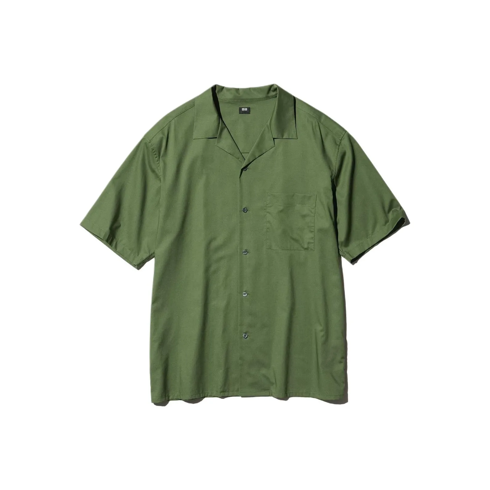 UNIQLO Оливково-зеленая унисекс рубашка