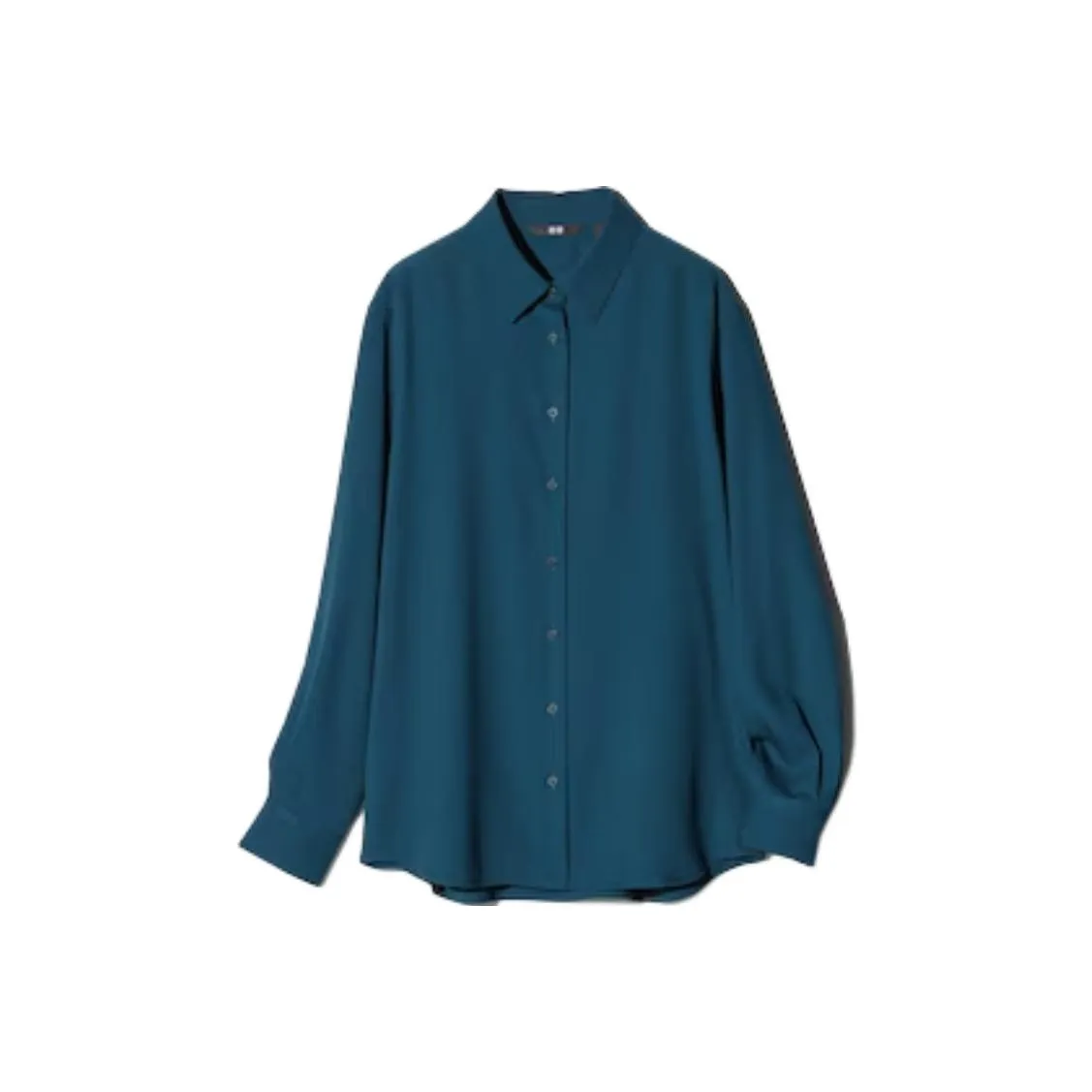 UNIQLO Рубашка Женская Темно-Зеленая