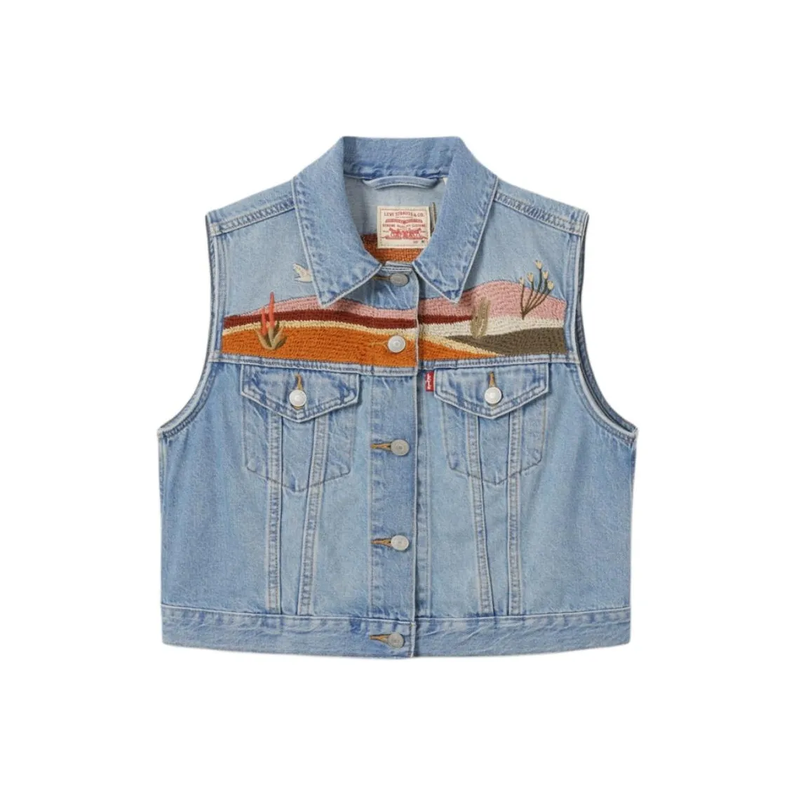 Levis Светло-синий Женские Жилеты