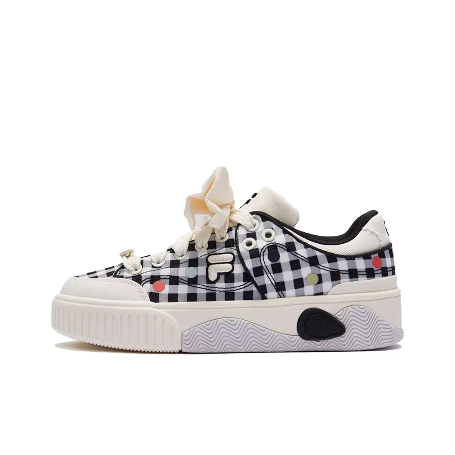 FILA FUSION STACK Low Top Skateboard Shoes Women's White Black