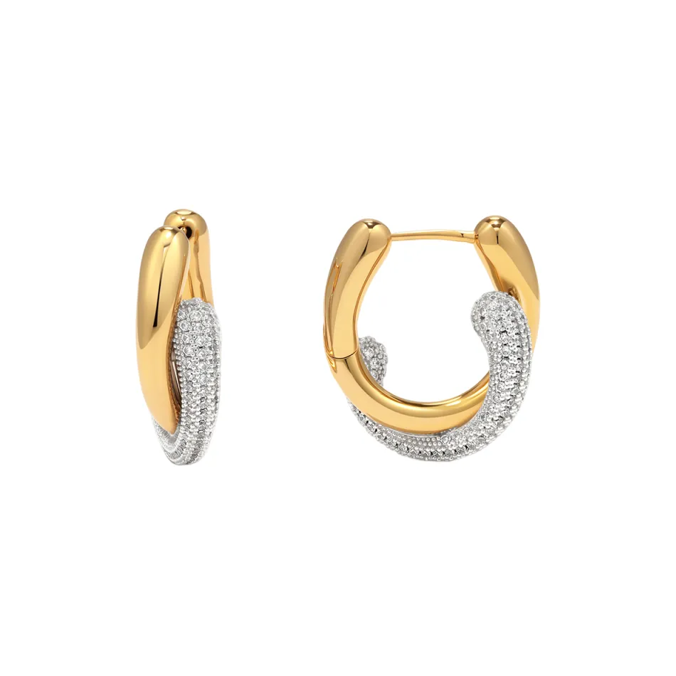 BOONEE ALUS Медные серьги с покрытием из каратного золота женские