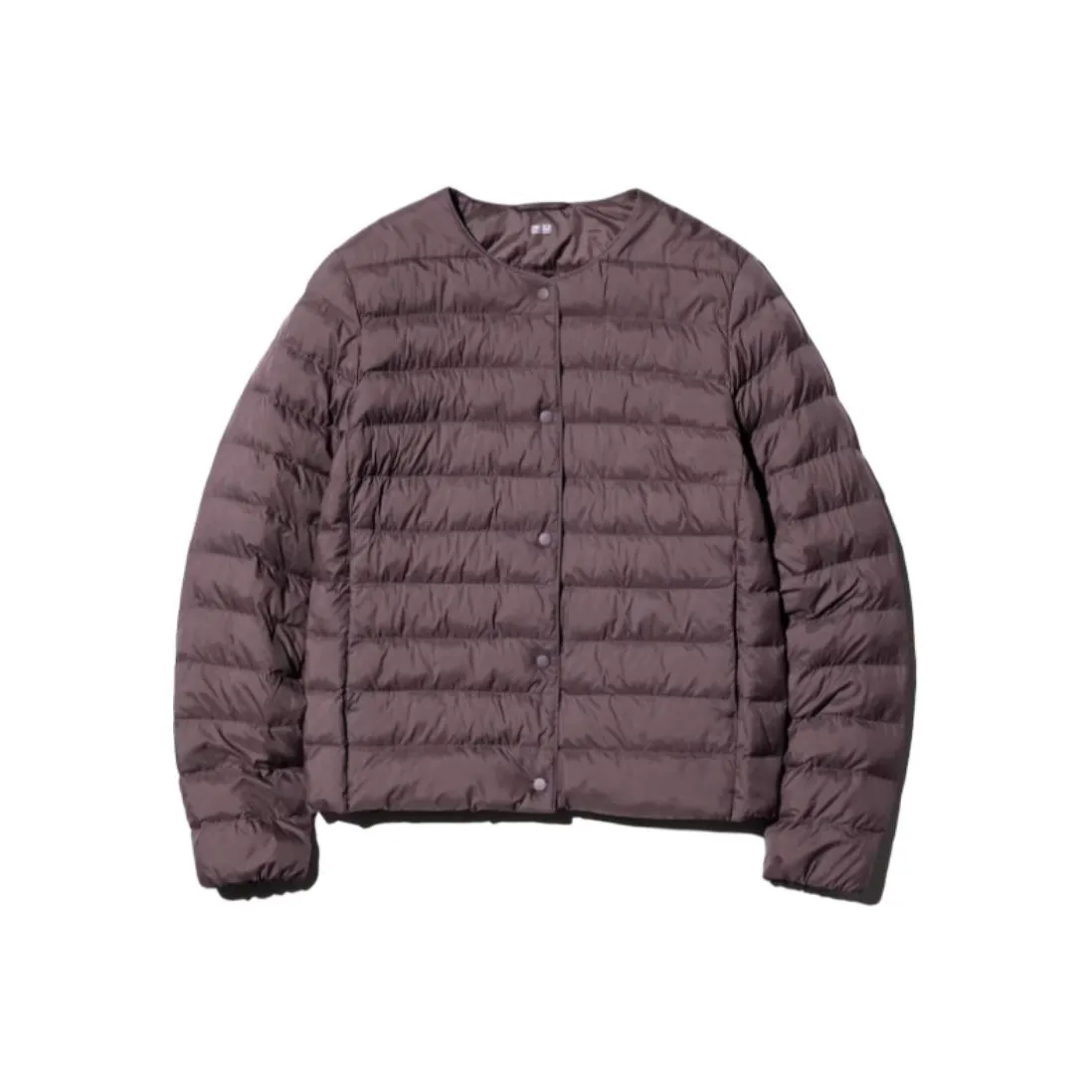 UNIQLO Хлопковый пуховик женский цвет бордовый (бургунди)