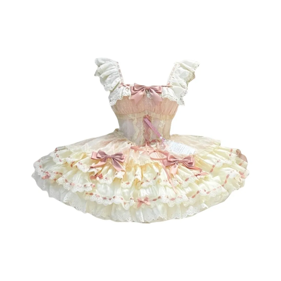 WLEQK Розовое платье + шапки и кепки + ожерелья + петтикоат женские лолита платья