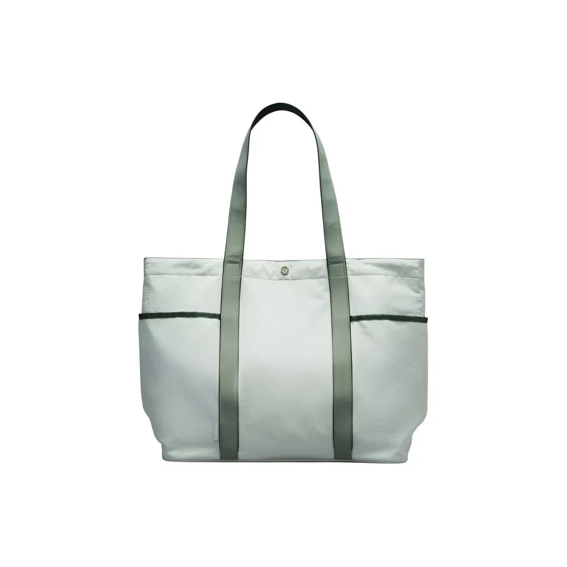 lululemon Нейлоновая сумка-тоут сумка для покупок сумка через плечо унисекс цвет озерный зеленый серый и зеленый