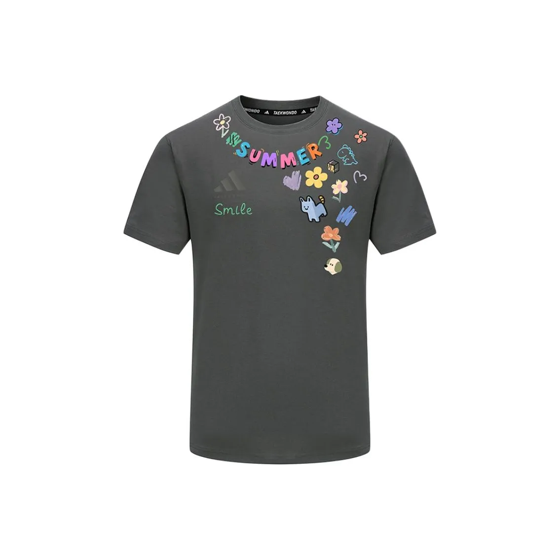 Adidas Sports Casual Круглый вырез T-рубашка быстросохнущая с коротким рукавом унисекс