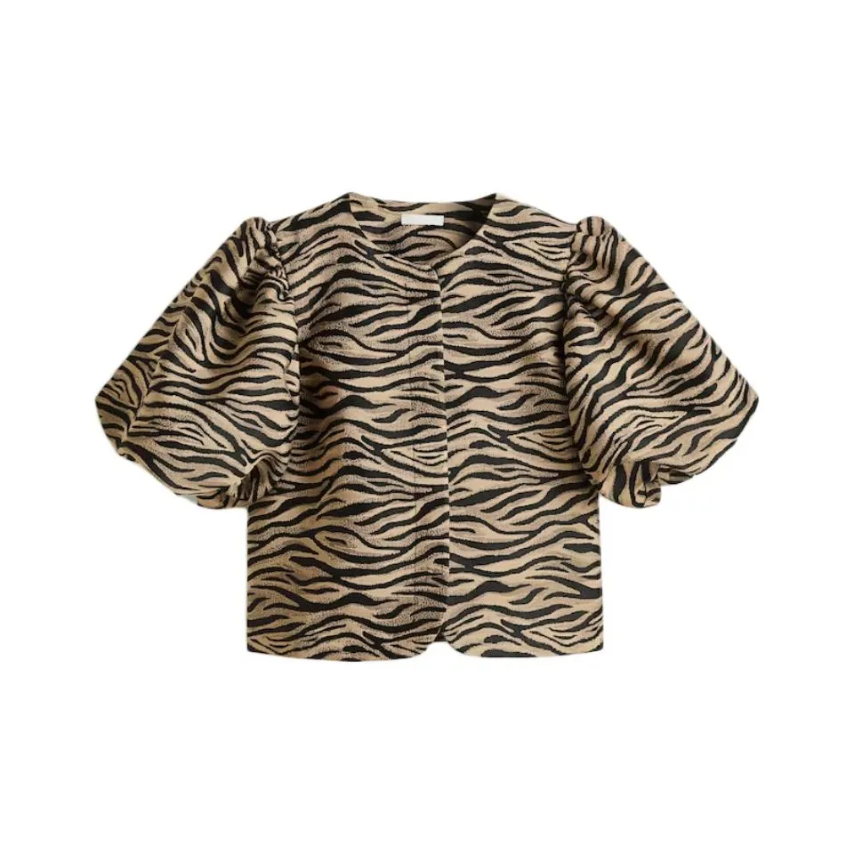 H&M Бежевый/Зебровый принт Женские Рубашки