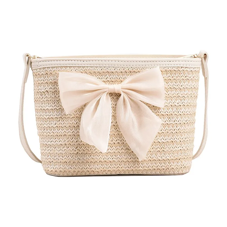 LEXI Сумка через плечо из соломенной ткани женская многоцветная