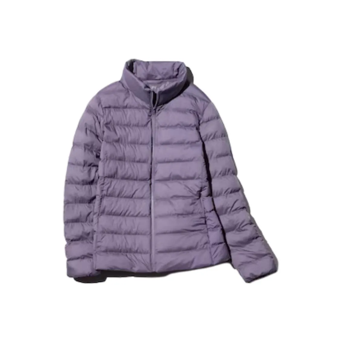 UNIQLO Хлопковый пуховик женский фиолетовый