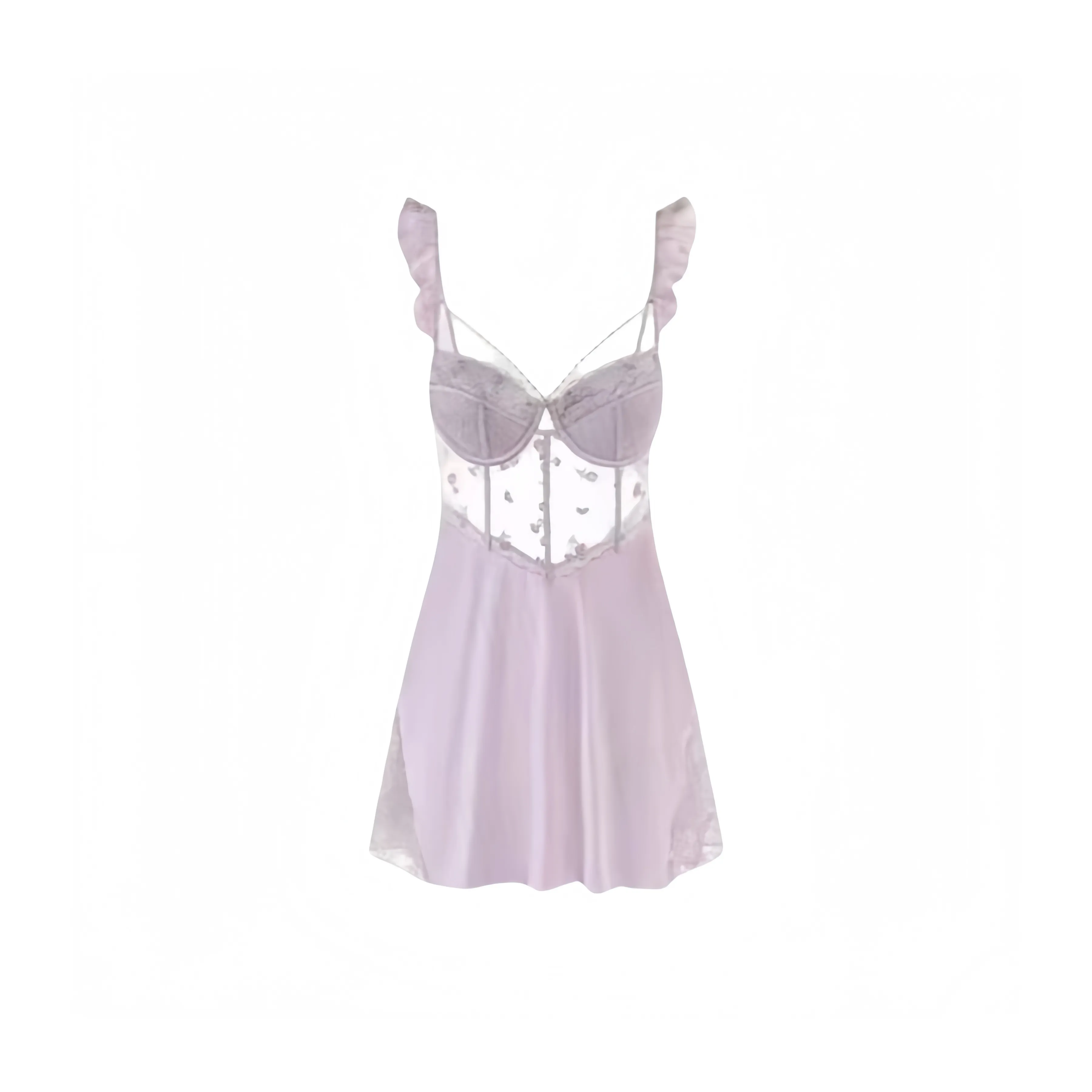 GOYN Топ с V-образным вырезом французский цветочный с вставками на бретелях ночная сорочка для женских