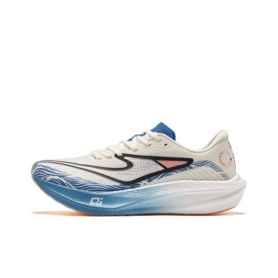 Erke Dust 3,0 Амортизаторы Shock Absorbers Низкий Топ Тренировки Спринт Гонки Беговые кроссовки Мужской Ocean Silk Цветовая схема